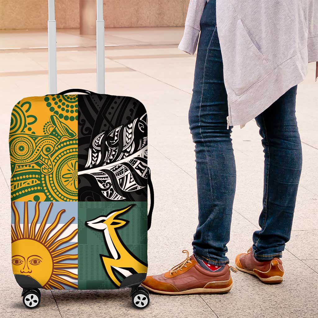 Rugby 2025 Championship Luggage Cover Combination of Southern Hemisphere Countries - Polynesian Pride