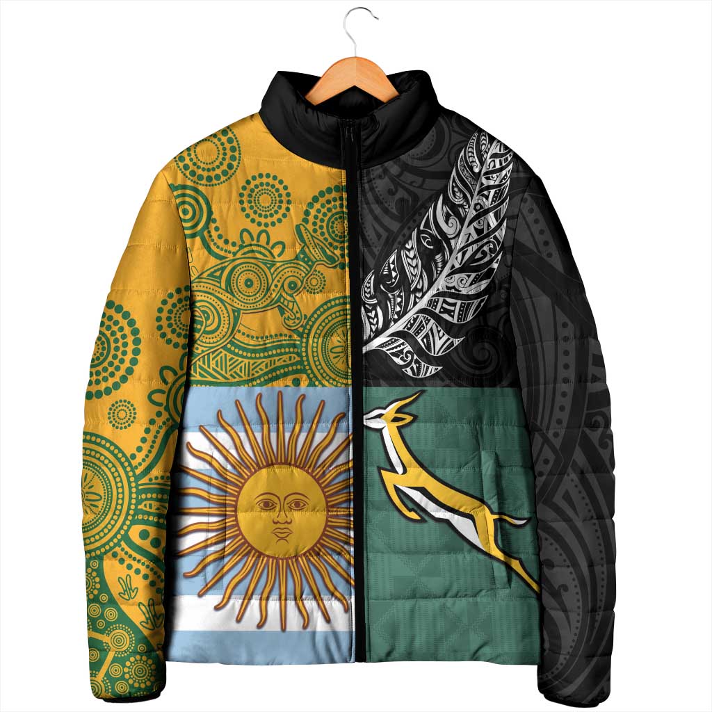 Personalised Rugby 2025 Championship Padded Jacket Combination of Southern Hemisphere Countries LT14 - Polynesian Pride
