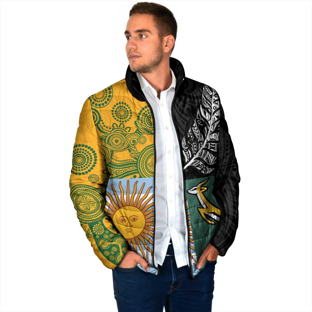 Personalised Rugby 2025 Championship Padded Jacket Combination of Southern Hemisphere Countries LT14 - Polynesian Pride