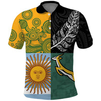 Personalised Rugby 2025 Championship Polo Shirt Combination of Southern Hemisphere Countries - Polynesian Pride