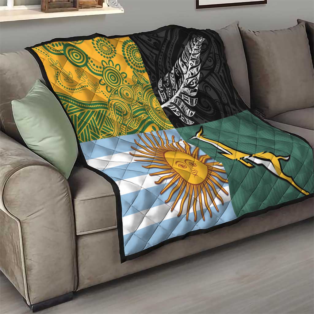 Rugby 2025 Championship Quilt Combination of Southern Hemisphere Countries - Polynesian Pride