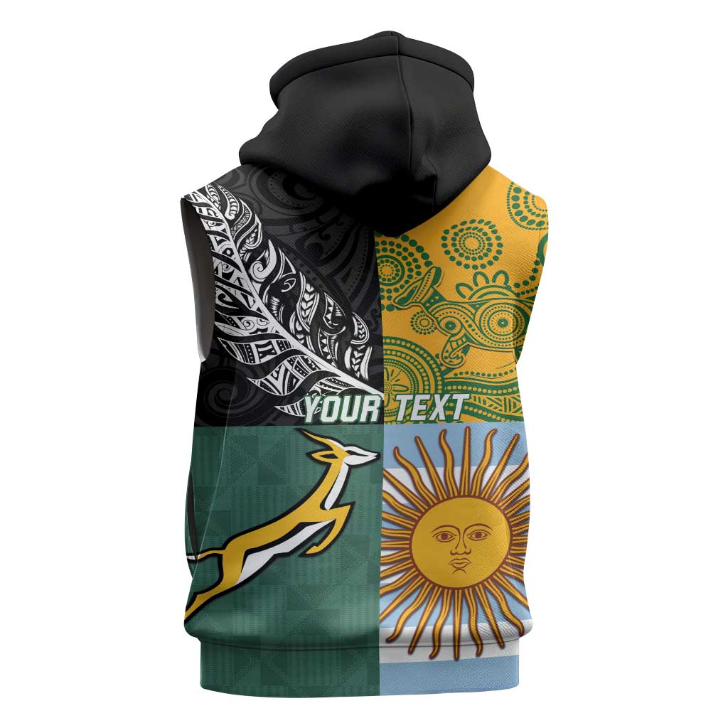 Personalised Rugby 2025 Championship Sleeveless Hoodie Combination of Southern Hemisphere Countries LT14 - Polynesian Pride