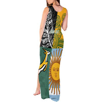 Personalised Rugby 2025 Championship Tank Maxi Dress Combination of Southern Hemisphere Countries - Polynesian Pride