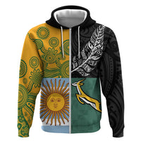 Personalised Rugby 2025 Championship Zip Hoodie Combination of Southern Hemisphere Countries - Polynesian Pride