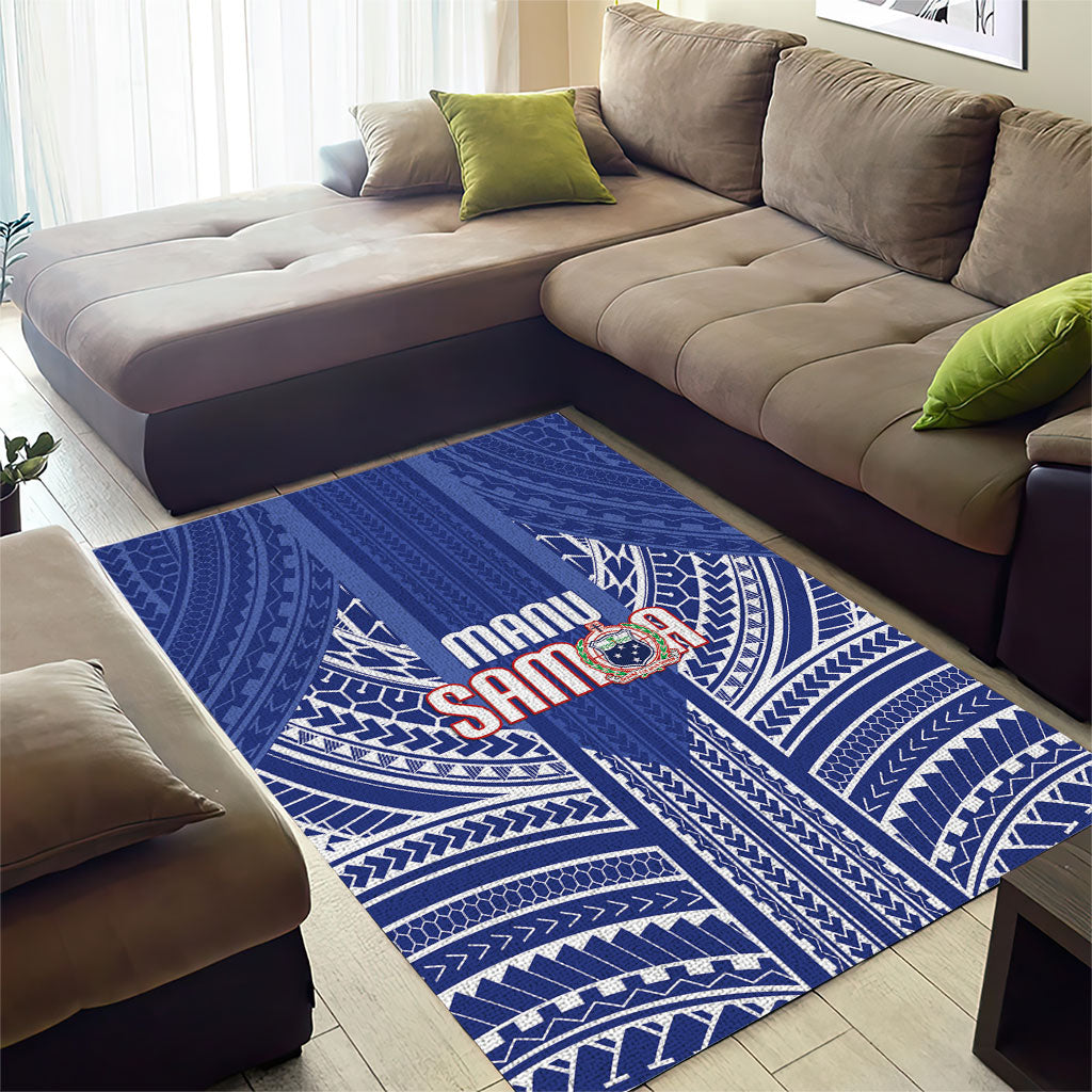 Manu Samoa Rugby 2026 Area Rug Samoan Pattern