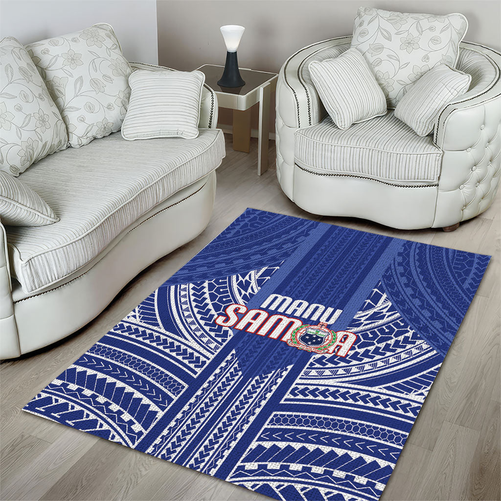 Manu Samoa Rugby 2026 Area Rug Samoan Pattern