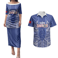 Custom Manu Samoa Rugby 2026 Couples Matching Puletasi and Hawaiian Shirt Samoan Pattern
