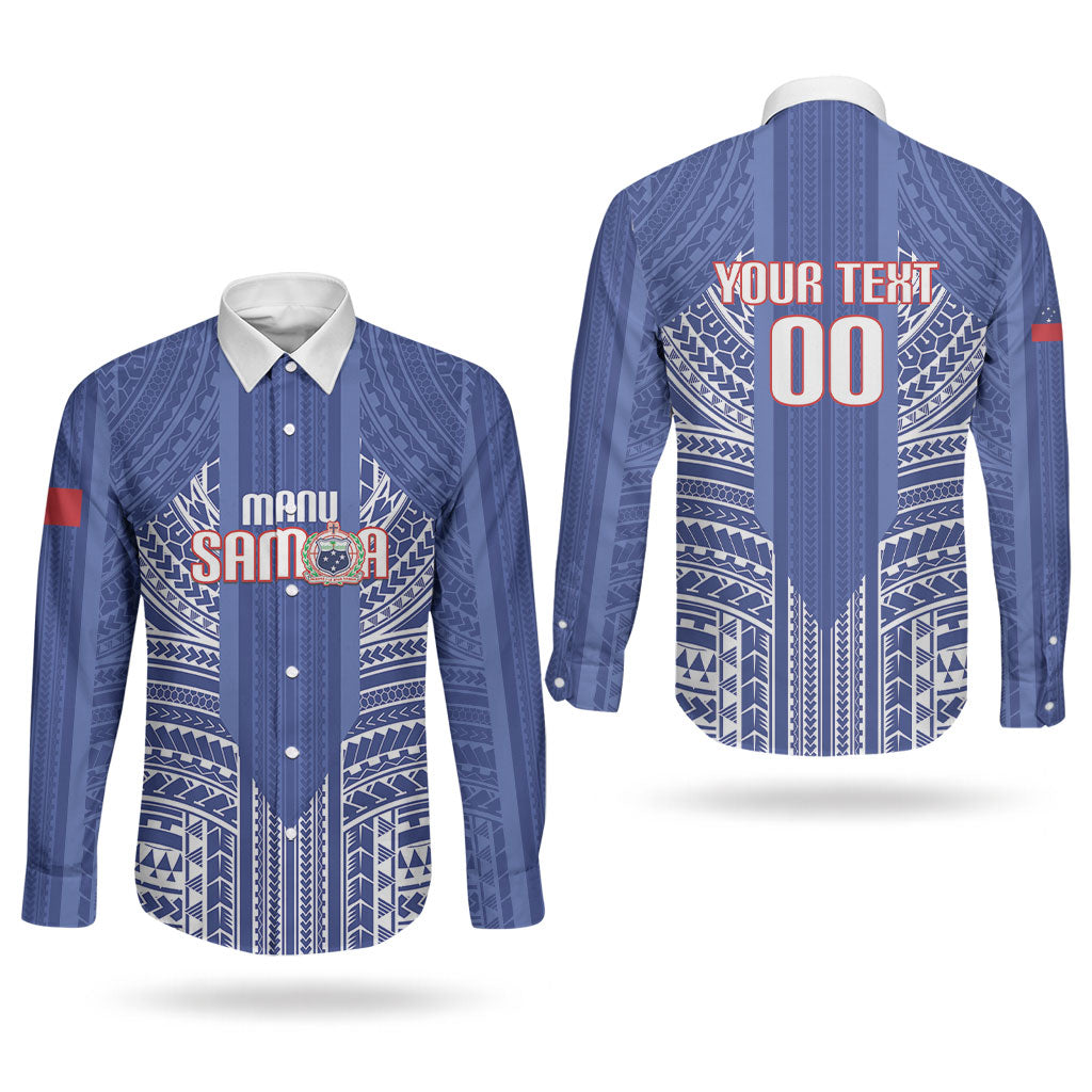 Custom Manu Samoa Rugby 2026 Couples Matching Summer Maxi Dress and Long Sleeve Button Shirt Samoan Pattern