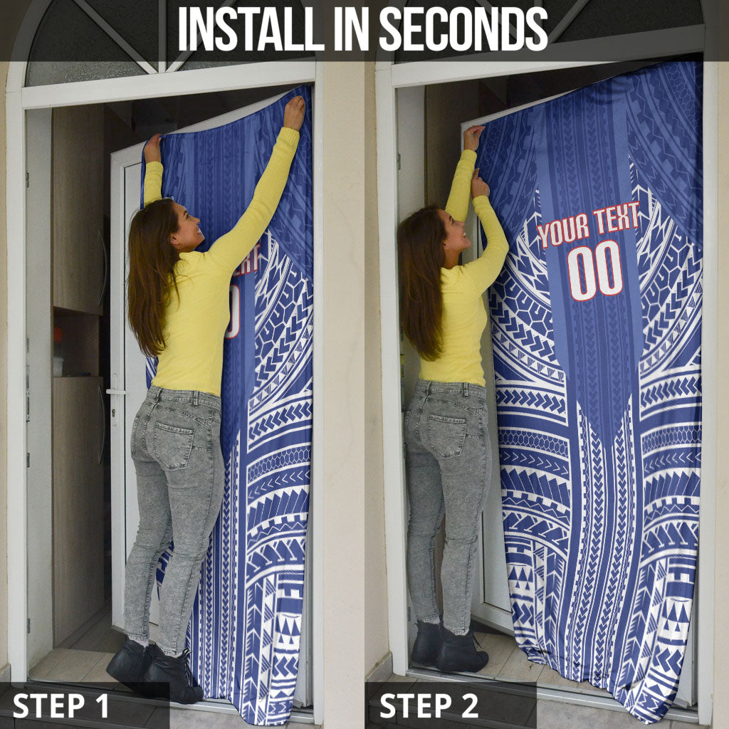 Custom Manu Samoa Rugby 2026 Door Cover Samoan Pattern