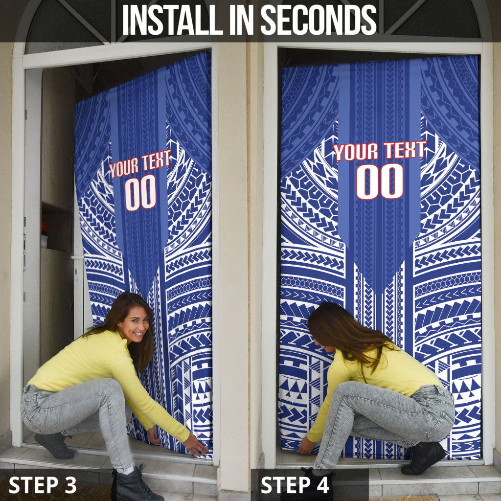 Custom Manu Samoa Rugby 2026 Door Cover Samoan Pattern