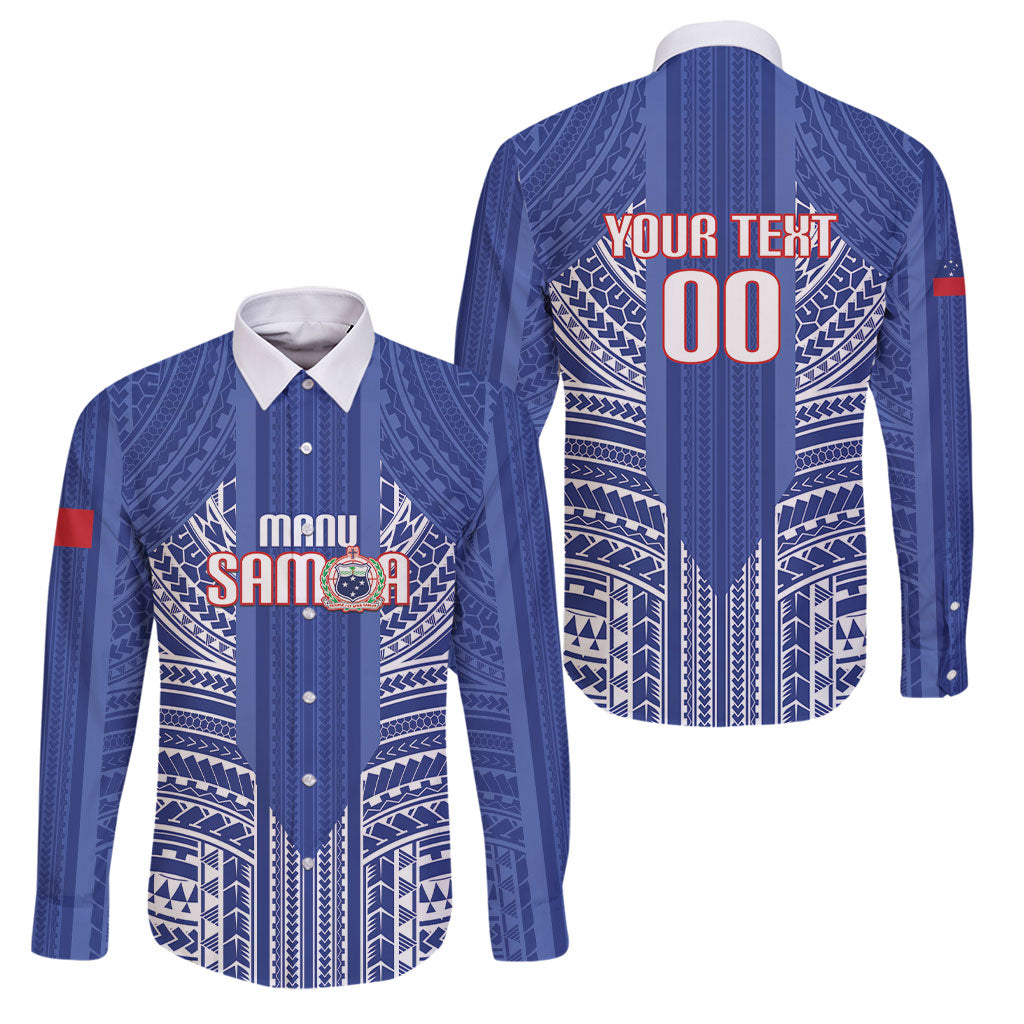 Custom Manu Samoa Rugby 2026 Family Matching Mermaid Dress and Hawaiian Shirt Samoan Pattern