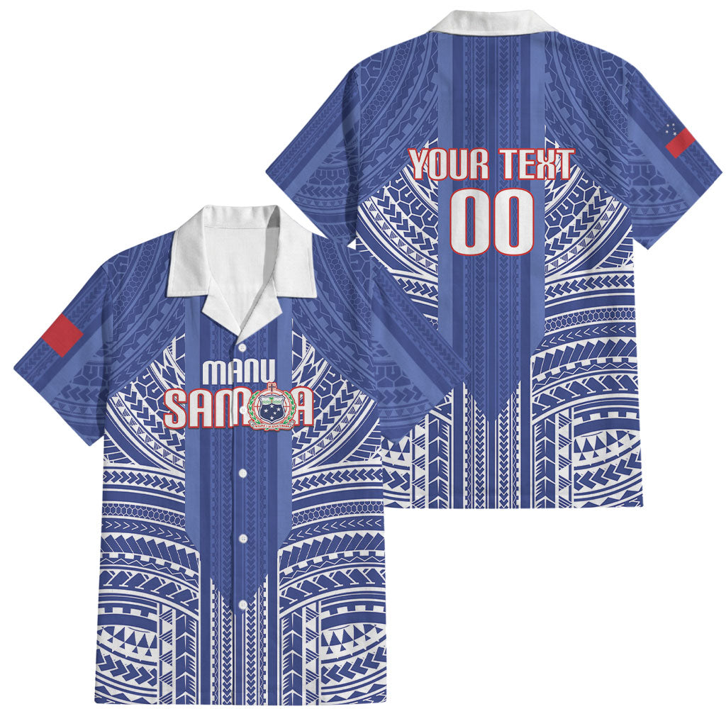Custom Manu Samoa Rugby 2026 Family Matching Off The Shoulder Long Sleeve Dress and Hawaiian Shirt Samoan Pattern