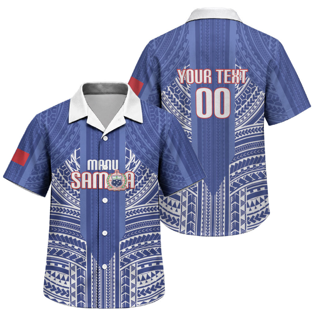 Custom Manu Samoa Rugby 2026 Family Matching Off Shoulder Short Dress and Hawaiian Shirt Samoan Pattern