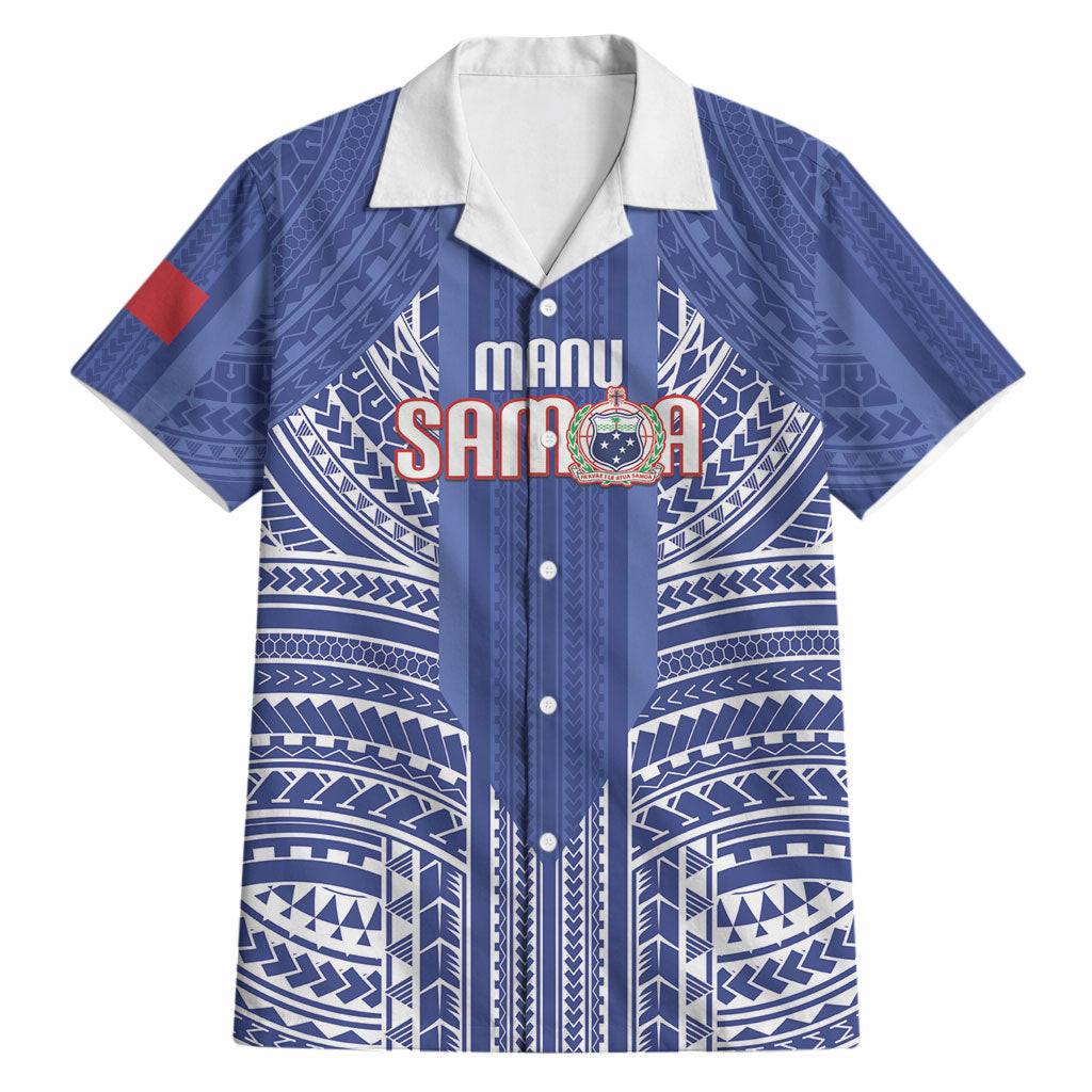 Custom Manu Samoa Rugby 2026 Hawaiian Shirt Samoan Pattern
