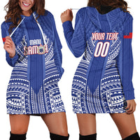 Custom Manu Samoa Rugby 2026 Hoodie Dress Samoan Pattern