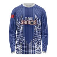 Custom Manu Samoa Rugby 2026 Long Sleeve Shirt Samoan Pattern