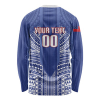 Custom Manu Samoa Rugby 2026 Long Sleeve Shirt Samoan Pattern