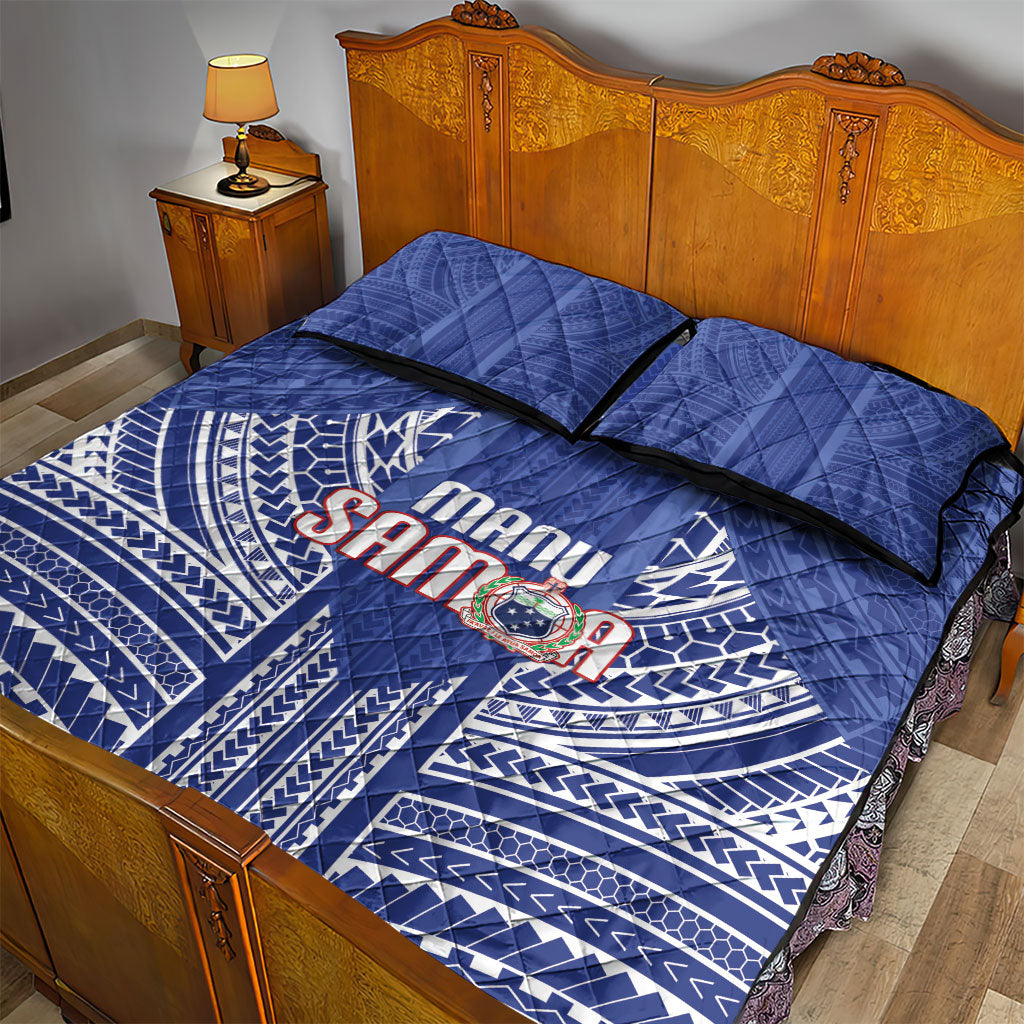 Manu Samoa Rugby 2026 Quilt Bed Set Samoan Pattern