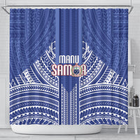 Manu Samoa Rugby 2026 Shower Curtain Samoan Pattern