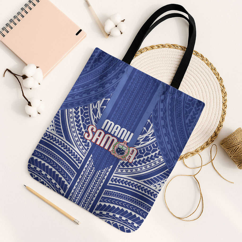 Manu Samoa Rugby 2026 Tote Bag Samoan Pattern