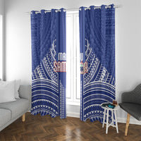 Manu Samoa Rugby 2026 Window Curtain Samoan Pattern
