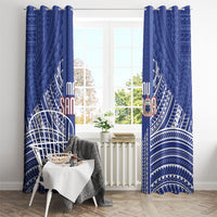 Manu Samoa Rugby 2026 Window Curtain Samoan Pattern