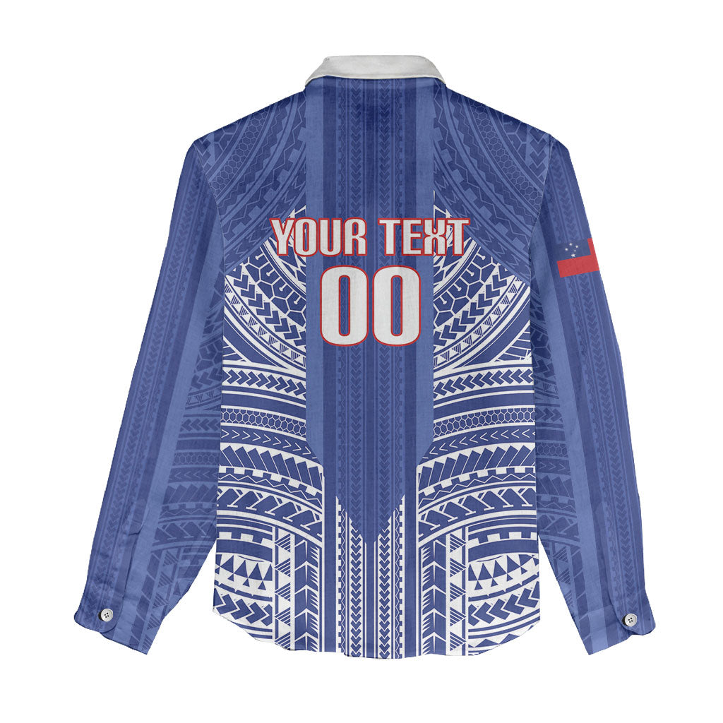 Custom Manu Samoa Rugby 2026 Women Casual Shirt Samoan Pattern