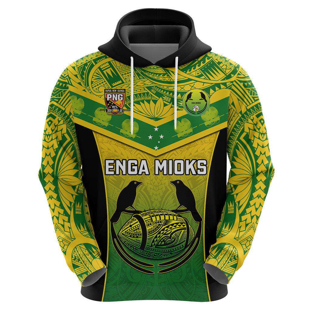 Papua New Guinea Rugby Hoodie Enga Mioks PNG Polynesian Pattern LT14 - Polynesian Pride