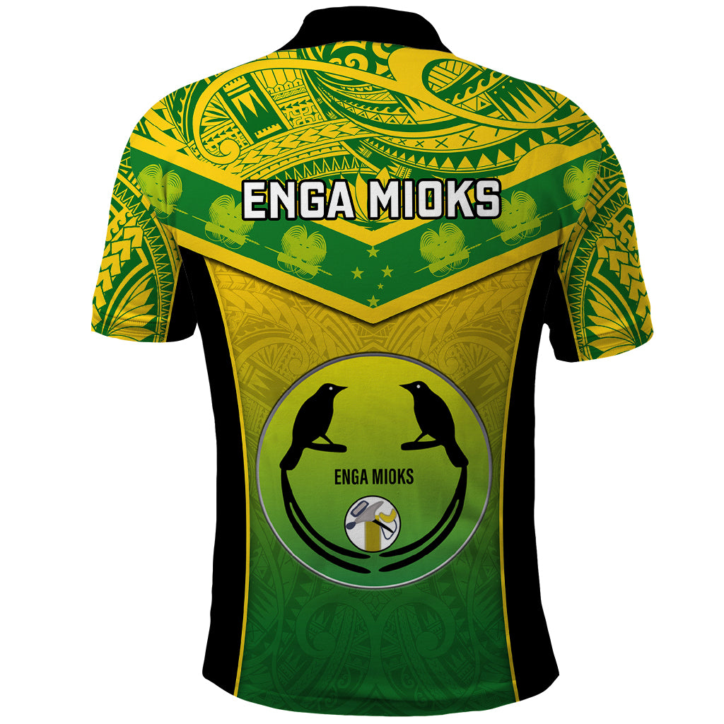 Papua New Guinea Rugby Polo Shirt Enga Mioks PNG Polynesian Pattern LT14 - Polynesian Pride