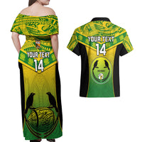 Custom Papua New Guinea Rugby Couples Matching Off Shoulder Maxi Dress and Hawaiian Shirt Enga Mioks PNG Polynesian Pattern LT14 - Polynesian Pride