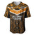 Papua New Guinea Rugby Baseball Jersey Lae Snax Tigers PNG Polynesian Pattern LT14 Orange - Polynesian Pride