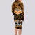 Papua New Guinea Rugby Long Sleeve Bodycon Dress Lae Snax Tigers PNG Polynesian Pattern LT14 - Polynesian Pride