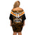 Custom Papua New Guinea Rugby Off Shoulder Short Dress Lae Snax Tigers PNG Polynesian Pattern LT14 - Polynesian Pride