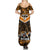 Custom Papua New Guinea Rugby Summer Maxi Dress Lae Snax Tigers PNG Polynesian Pattern LT14 - Polynesian Pride