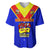 Papua New Guinea Rugby Baseball Jersey Hela Wigmen PNG Polynesian Pattern LT14 Blue - Polynesian Pride