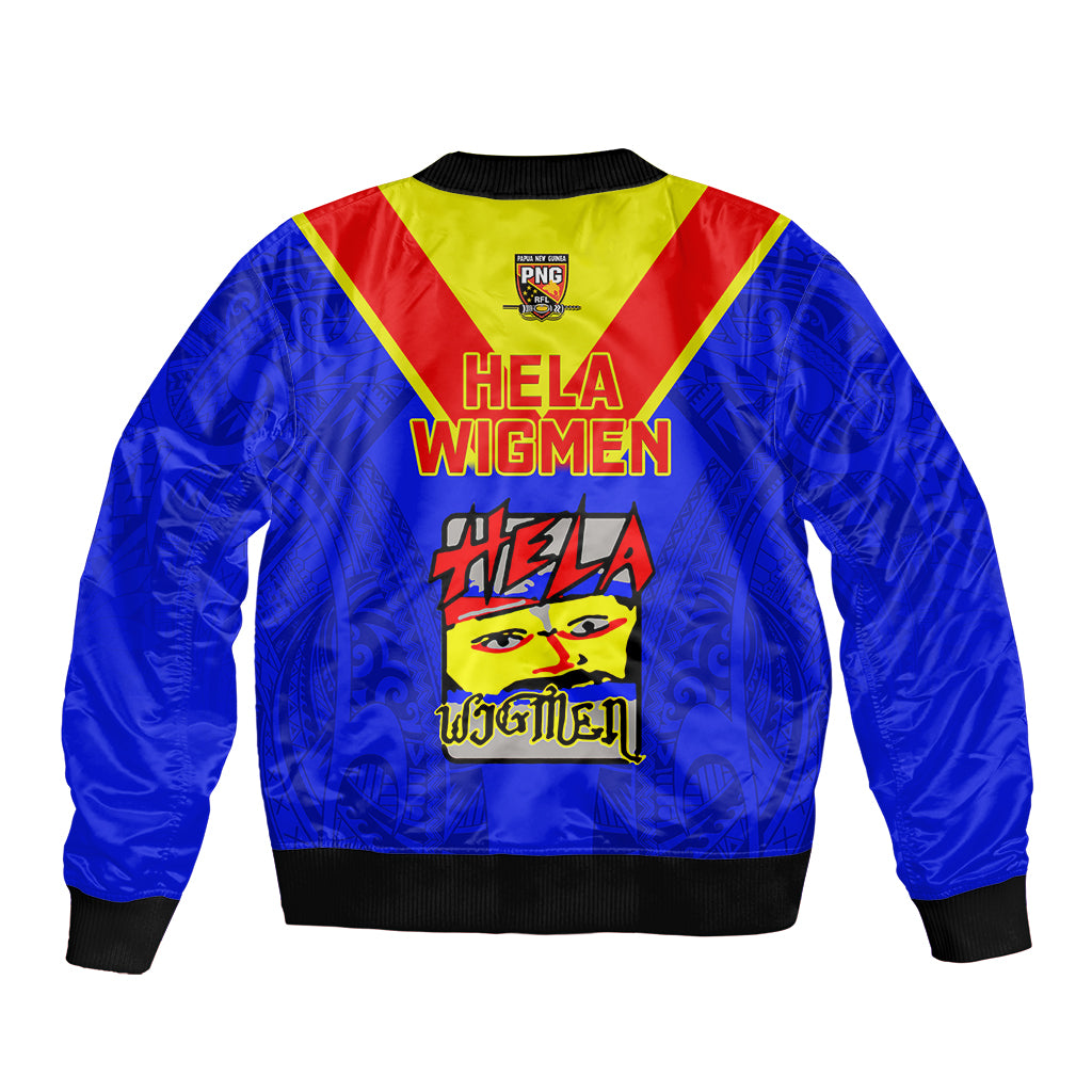 Papua New Guinea Rugby Bomber Jacket Hela Wigmen PNG Polynesian Pattern LT14 - Polynesian Pride