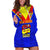 Papua New Guinea Rugby Hoodie Dress Hela Wigmen PNG Polynesian Pattern LT14 Blue - Polynesian Pride