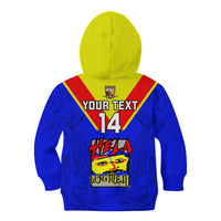 Custom Papua New Guinea Rugby Kid Hoodie Hela Wigmen PNG Polynesian Pattern LT14 - Polynesian Pride