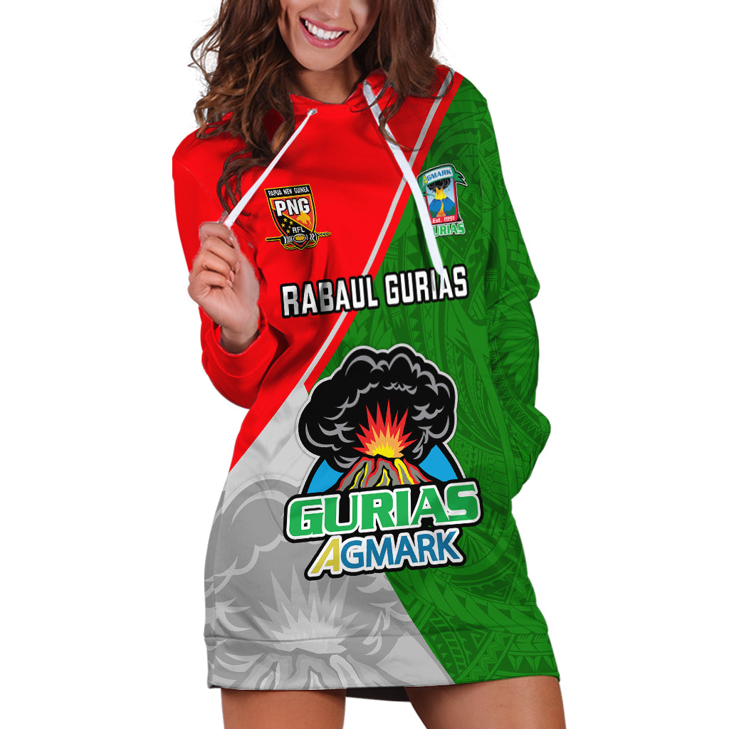 Papua New Guinea Rugby Hoodie Dress Rabaul Gurias PNG Polynesian Pattern LT14 Green - Polynesian Pride