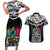 Papua New Guinea Rugby Couples Matching Short Sleeve Bodycon Dress and Hawaiian Shirt Mendi Muruks PNG Polynesian Pattern LT14 Black - Polynesian Pride