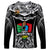 Papua New Guinea Rugby Long Sleeve Shirt Mendi Muruks PNG Polynesian Pattern LT14 Unisex Black - Polynesian Pride