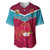 Papua New Guinea Rugby Baseball Jersey Goroka Lahanis PNG Polynesian Pattern LT14 Red - Polynesian Pride