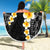 Black Tropical Plumeria With Galaxy Polynesian Art Beach Blanket