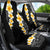 Black Tropical Plumeria With Galaxy Polynesian Art Car Seat Cover