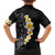 Black Tropical Plumeria With Galaxy Polynesian Art Family Matching Long Sleeve Bodycon Dress and Hawaiian Shirt