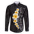 Black Tropical Plumeria With Galaxy Polynesian Art Family Matching Puletasi and Hawaiian Shirt