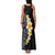 Black Tropical Plumeria With Galaxy Polynesian Art Family Matching Tank Maxi Dress and Hawaiian Shirt