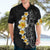 Black Tropical Plumeria With Galaxy Polynesian Art Hawaiian Shirt