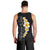 Black Tropical Plumeria With Galaxy Polynesian Art Men Tank Top