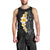 Black Tropical Plumeria With Galaxy Polynesian Art Men Tank Top